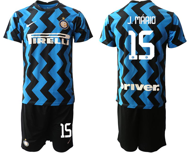 Men 2020-2021 club Inter milan home #15 blue Soccer Jerseys